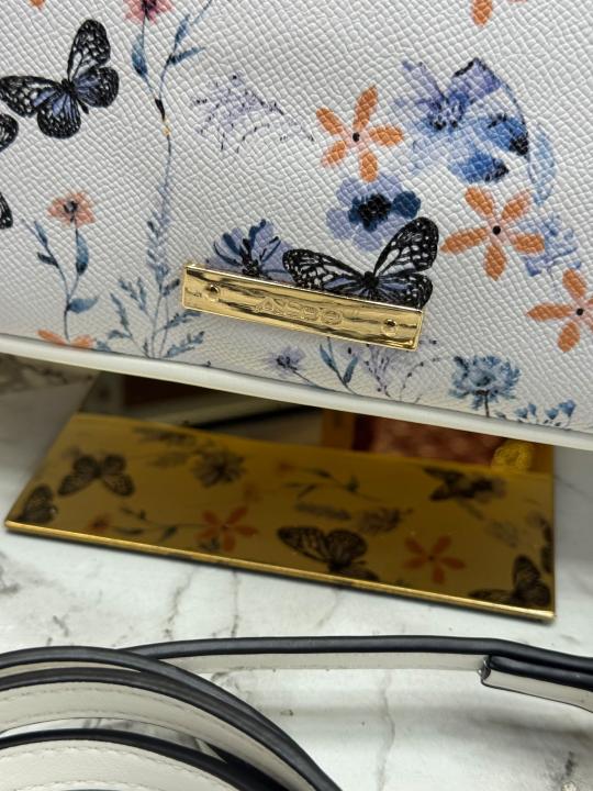 ALD Butterfly Printed Hobo Shoulder Bag With Box (7701) (Blue Flower)