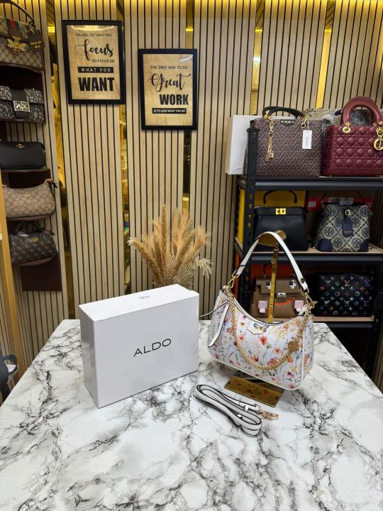 ALD Floral Printed Hobo Shoulder Bag With Box (7701) (Pink Flower)