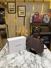 ALD Eile Brown Geometrical Monogram Handbag With Box (7703)