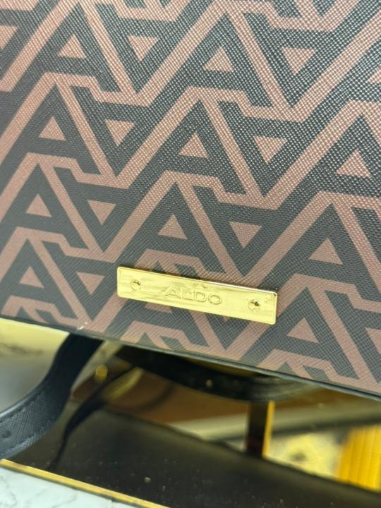 ALD Eile Brown Geometrical Monogram Handbag With Box (7703)