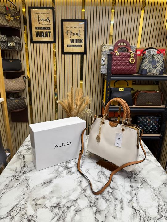 ALD Lothycan Satchel Bone White Handbag With Box (7703)