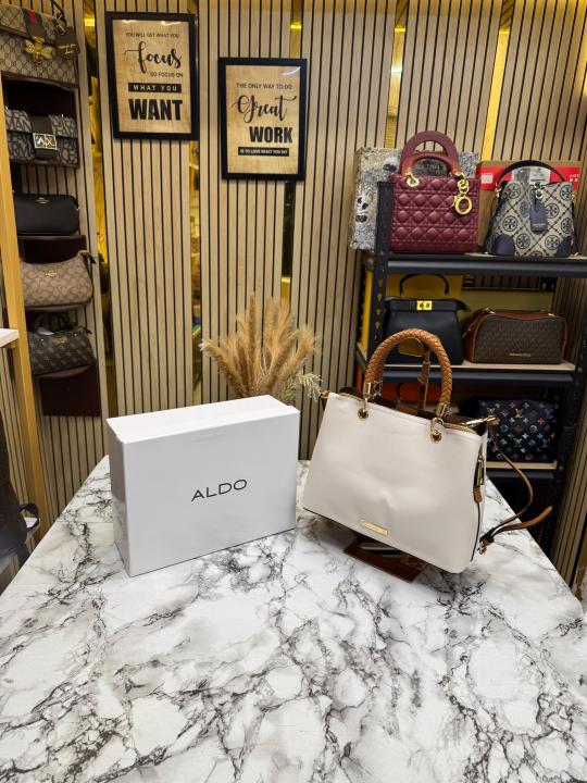 ALD Lothycan Satchel Bone White Handbag With Box (7703)