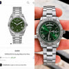 Gues s Day Date Men Silver Green