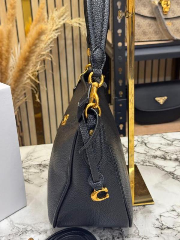 Coac Penelope Shoulder Bag in Signature Canvas With Magnetic Box And Dust Bag (Black 8386)