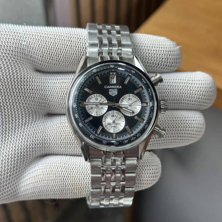 Tag Heueer Carrera Chronograph Automatic Silver Black