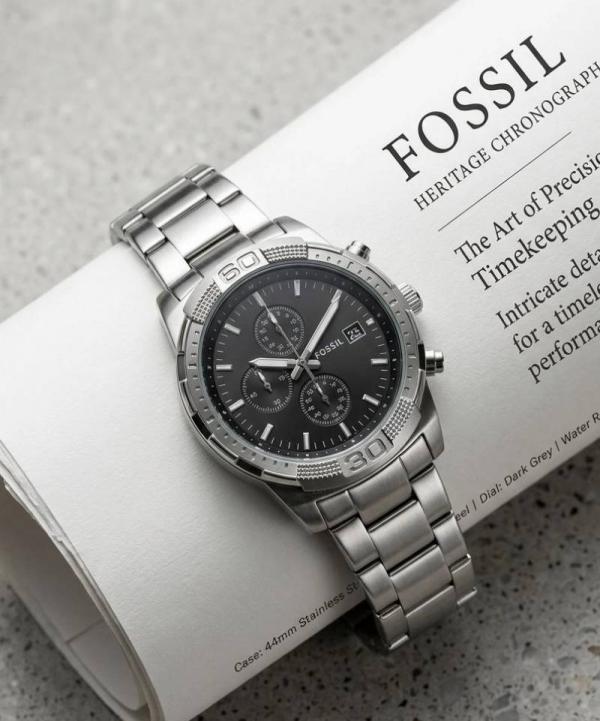 Fossi Bronson Chronograph (All Working) Silver black
