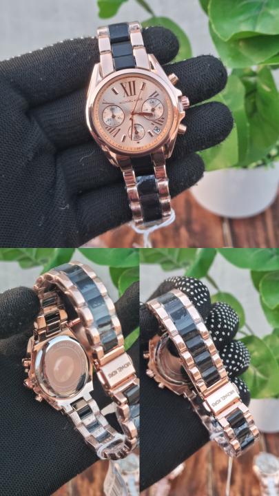 Michaeel Kors Bradshaw Black-Rose Dial AT433
