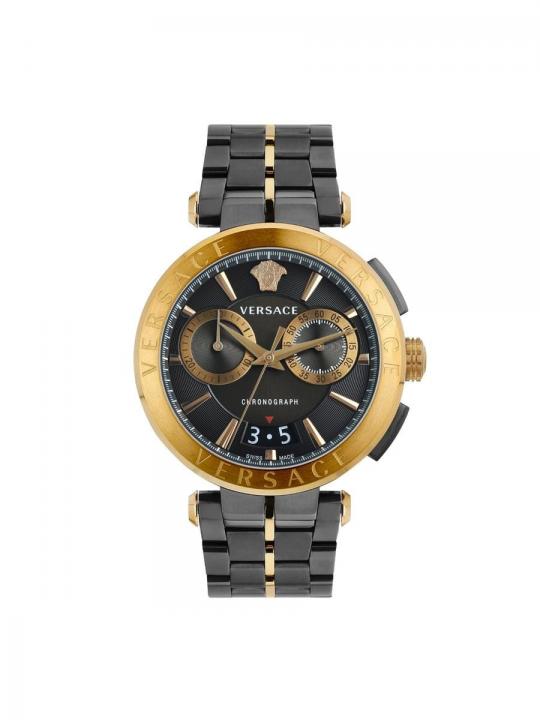Versace Aion Chronograph Two Tone Gold And Black