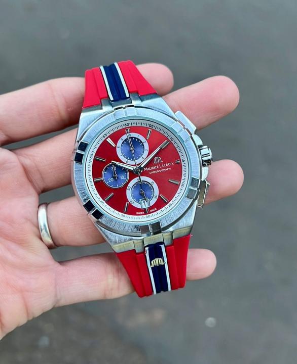 Maurice Lacroix Aikon Chronograph Beach Volley Viking Silicone Belt