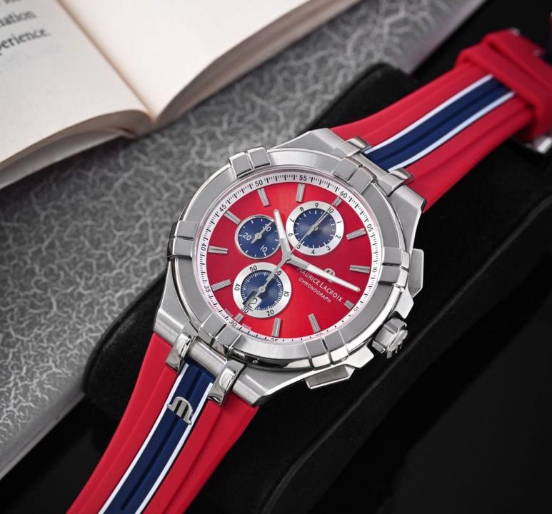Maurice Lacroix Aikon Chronograph Beach Volley Viking Silicone Belt