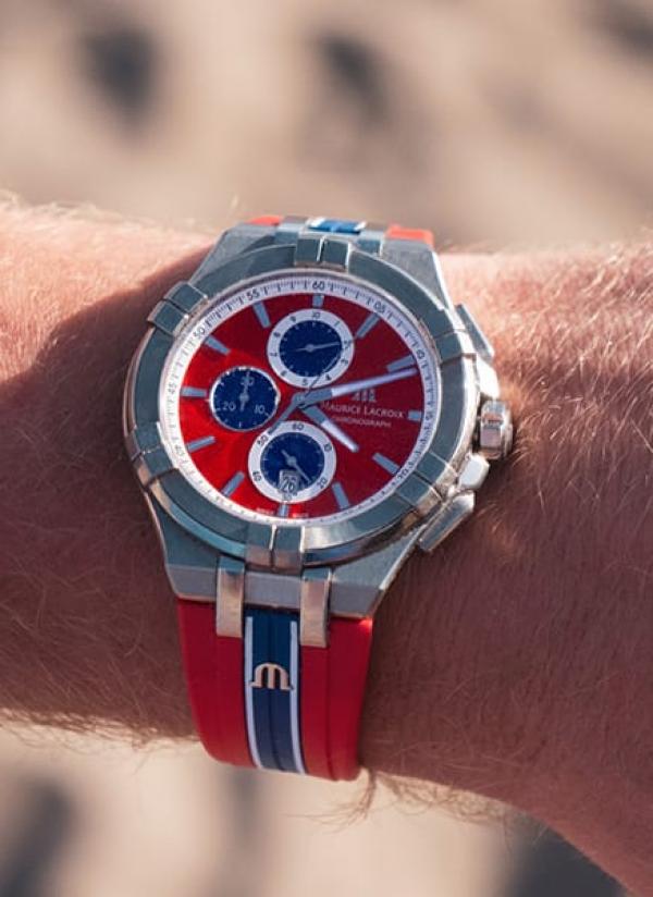 Maurice Lacroix Aikon Chronograph Beach Volley Viking Silicone Belt