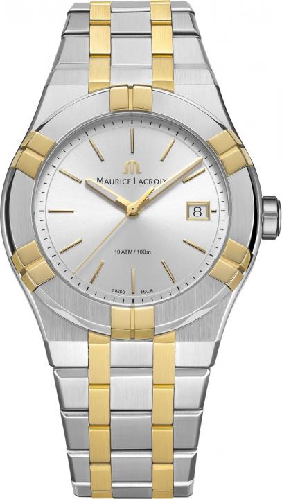 Maurice Lacroix Aikon Quartz 40mm WhiteSilver Dial With Gold-Plated