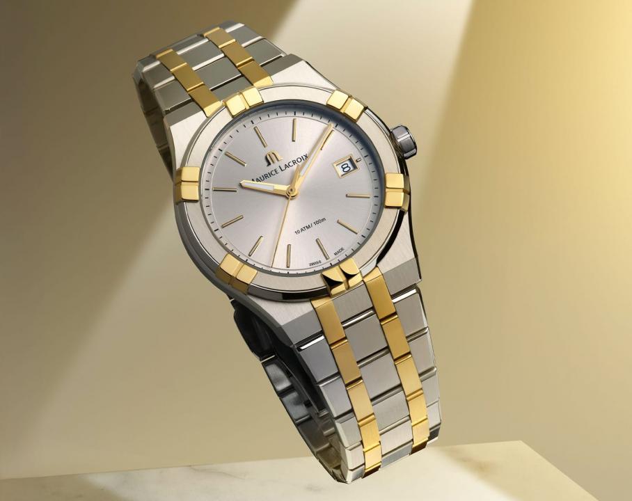 Maurice Lacroix Aikon Quartz 40mm WhiteSilver Dial With Gold-Plated