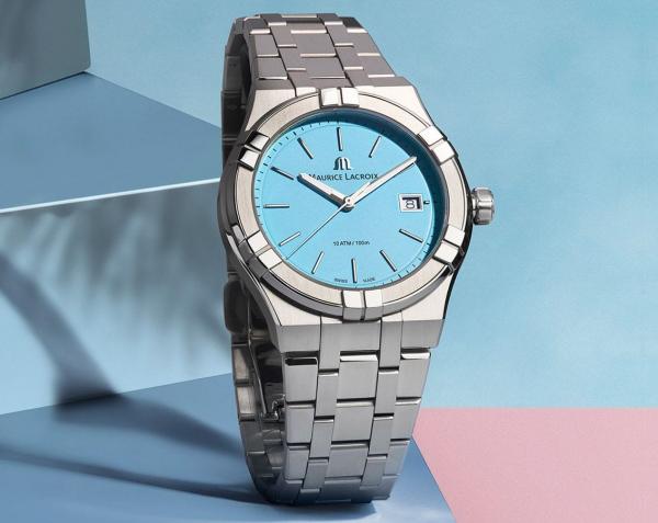 Maurice Lacroix Aikon Quartz 40mm With A Vibrant TurquoiseLight Blue Dial