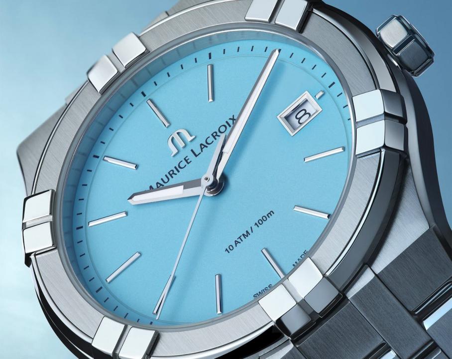 Maurice Lacroix Aikon Quartz 40mm With A Vibrant TurquoiseLight Blue Dial