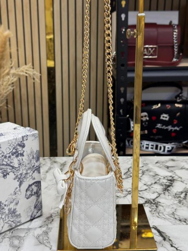 Christian Dio Lady Mini Quilted Cannage With Box And Dust Bag (White - 2811)
