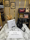 Arma Exchange AX Crescent Moon Shoulder Bag With Box And Dust Bag (Black 2346)