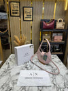 Arma Exchange AX Crescent Moon Shoulder Bag With Box And Dust Bag (Pink-2346)