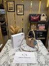 Arma Exchange AX Crescent Moon Shoulder Bag With Box And Dust Ba ricot 2346)