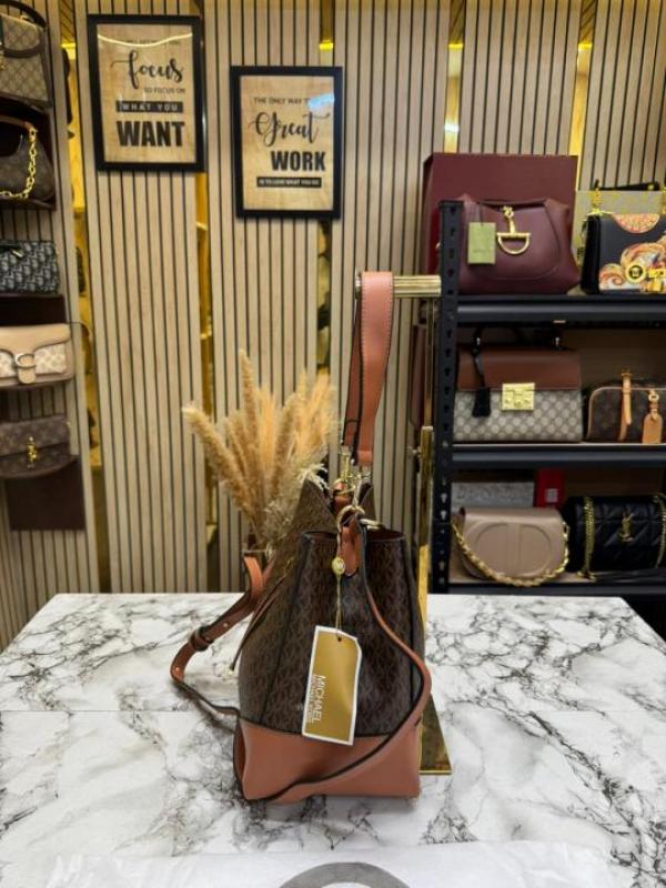 Michael Kor Mercer Premium Quality Bucket Bag With Dust Bag (Brown) (V 198)