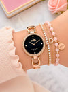 COAC CH LADIES ROSE BLACK ANALOG 622