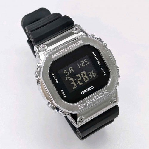 G SHOCK GM 5600 SILVER BLACK F62