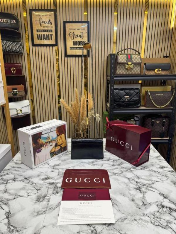 Gucc Dionysus Flap Mini Shoulder Bag With Double Og Box And Dust Bag (Black)