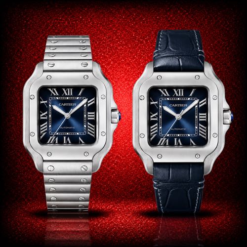 Santos De Cartier Large Model Dual Strap