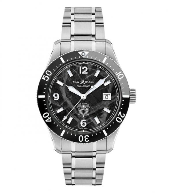 Montblanc 1858 Iced Sea Automatic Date 0 Oxygen Black Glacier