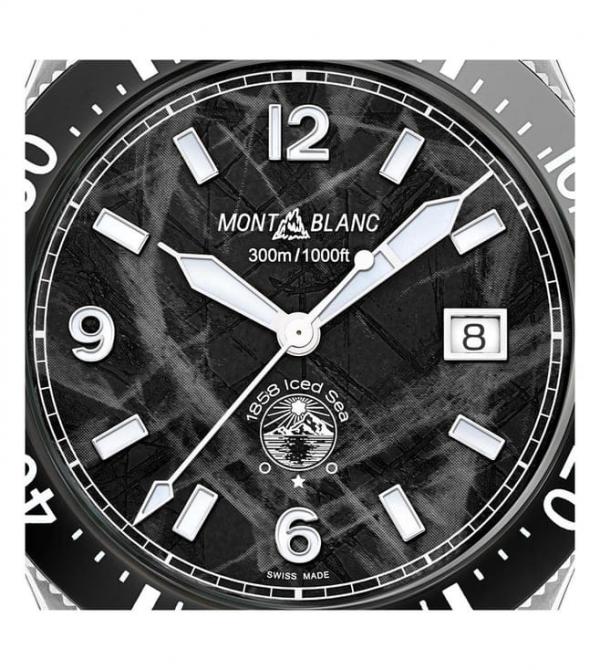 Montblanc 1858 Iced Sea Automatic Date 0 Oxygen Black Glacier