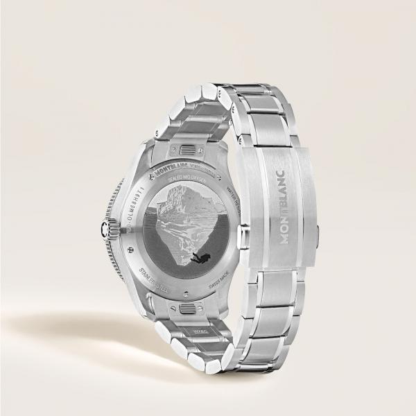 Montblanc Iced Sea Automatic Date 0 Oxygen Light Blue Glacier
