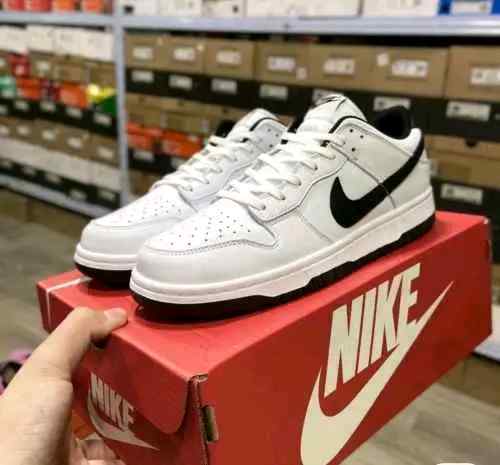 nikk e dunk low white black