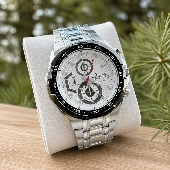 Casio Edifice 539 Silver Black White AT312