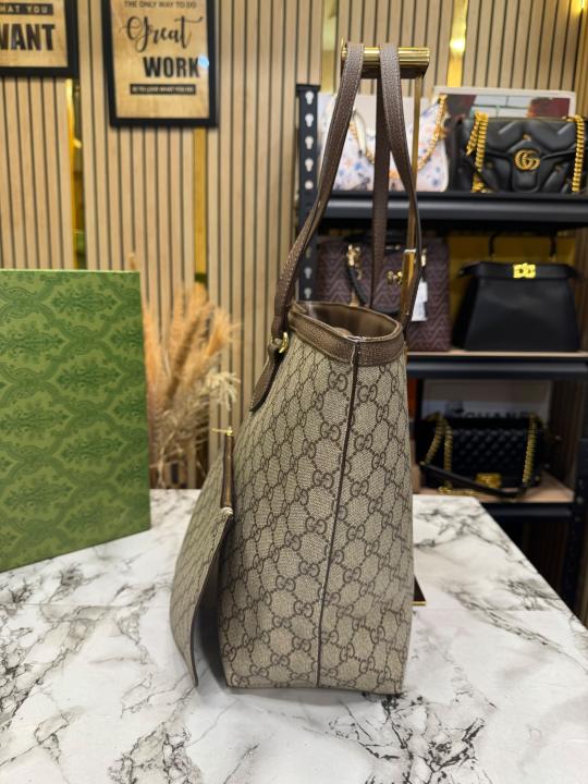Gucc GG Supreme Tote Bag With Og Box And Dust Bag