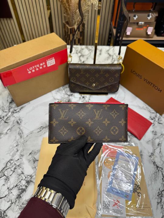 Loui Vuitton Pochette Felicie Three In One With Double Box And Dust Bag