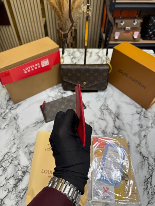 Loui Vuitton Pochette Felicie Three In One With Double Box And Dust Bag