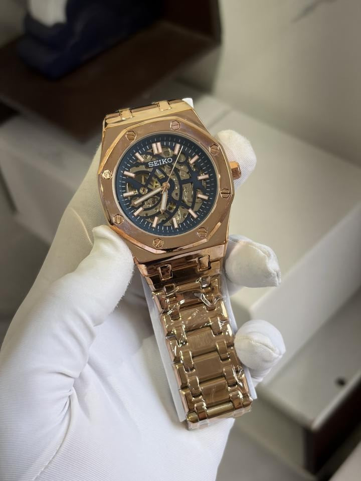 SEIK O MOD AUTOMATIC SKELETON AP EDITION ROSE BLUE  920