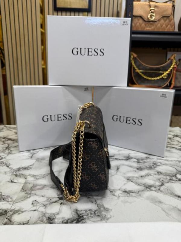 Guess Noelle Crossbody Camera Bag With Box And Dust Bag (Brown)