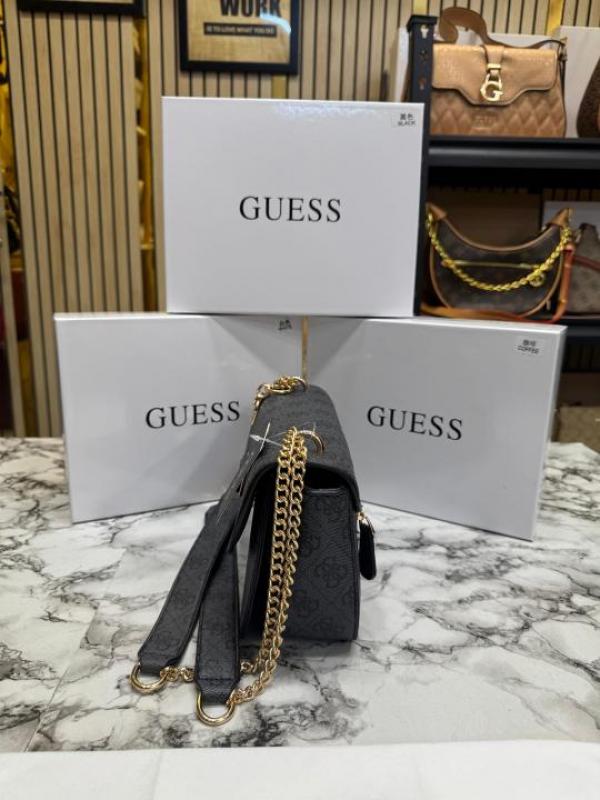 Guess Noelle Crossbody Camera Bag With Box And Dust Bag (grey black)