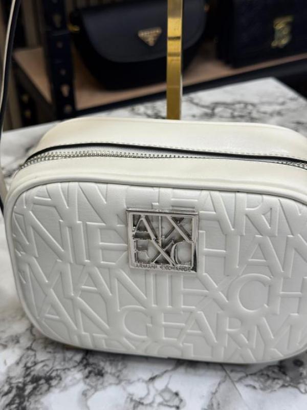 Arma_i Exchange Essential Logo Crossbody Bag Premium Quality With Dust Bag (White)