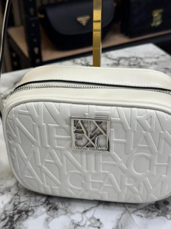 Arma_i Exchange Essential Logo Crossbody Bag Premium Quality With Dust Bag (White)