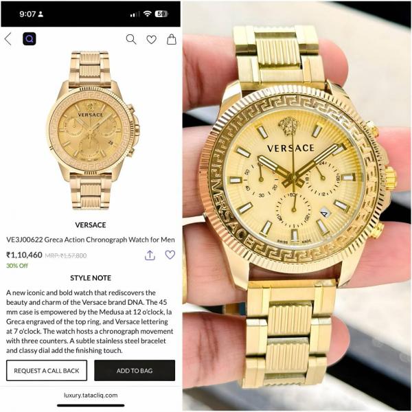 Versace Greca Action Chronograph full gold