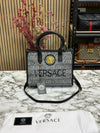 VERSACE LA VACANZA HAND BAG WITH DUST BAG (WHITE BLACK)