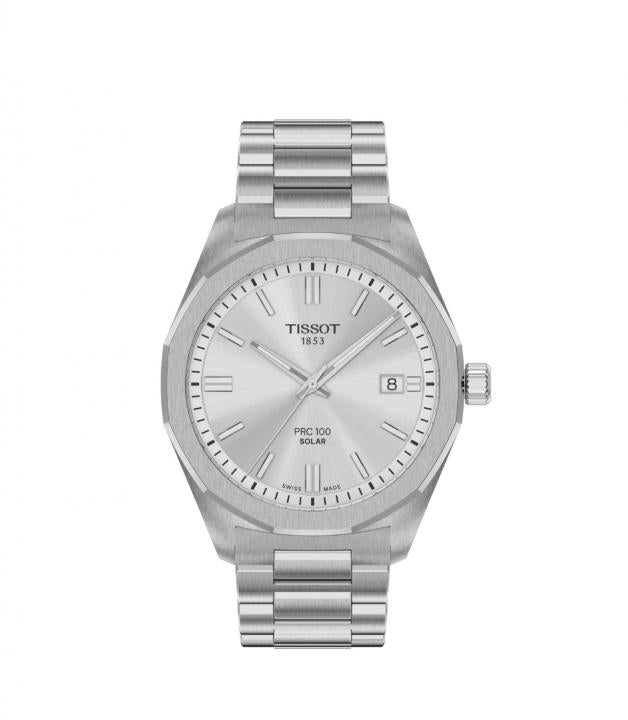Tissoot PRC 100 Solar 39mm Silver Dial