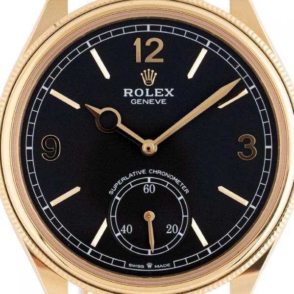 Roleex Perpetual 1908 Ref.52508 Yellow Gold Chain Black Dial