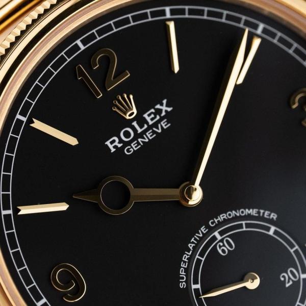 Roleex Perpetual 1908 Ref.52508 Yellow Gold Chain Black Dial