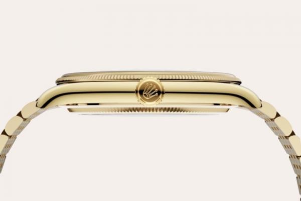Roleex Perpetual 1908 Yellow Gold Chain White Dial