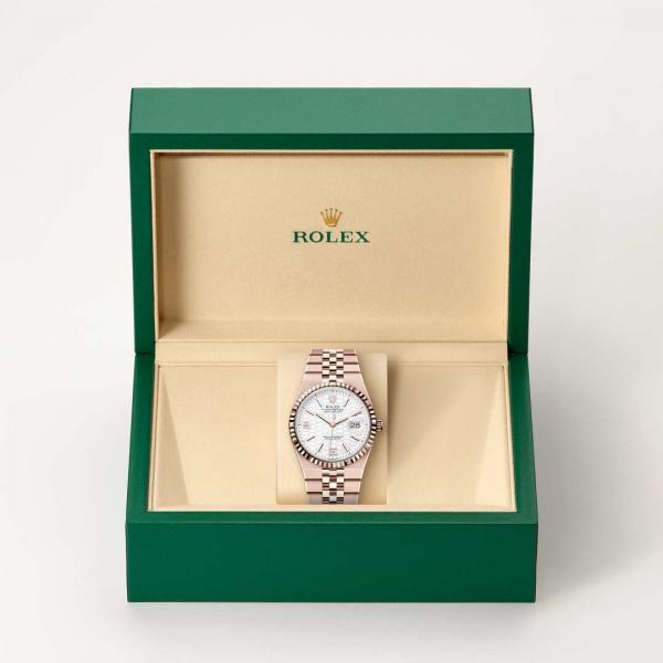 Roleex Land-Dweller 40 Everose Gold With White Dial