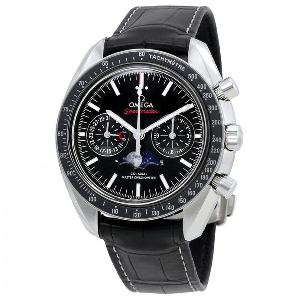 Omegga Speedmaster Moonphase Co-Axial Master Chronograph Black Sunbrushed Dial