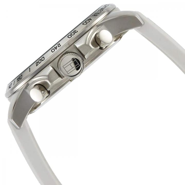 Tommy Hilfigeer Decker White Silicone Straps Matte Black Multi-Dial